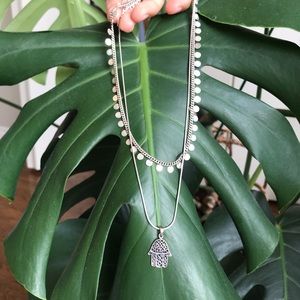 Sterling Silver Hamsa Hand Pendant